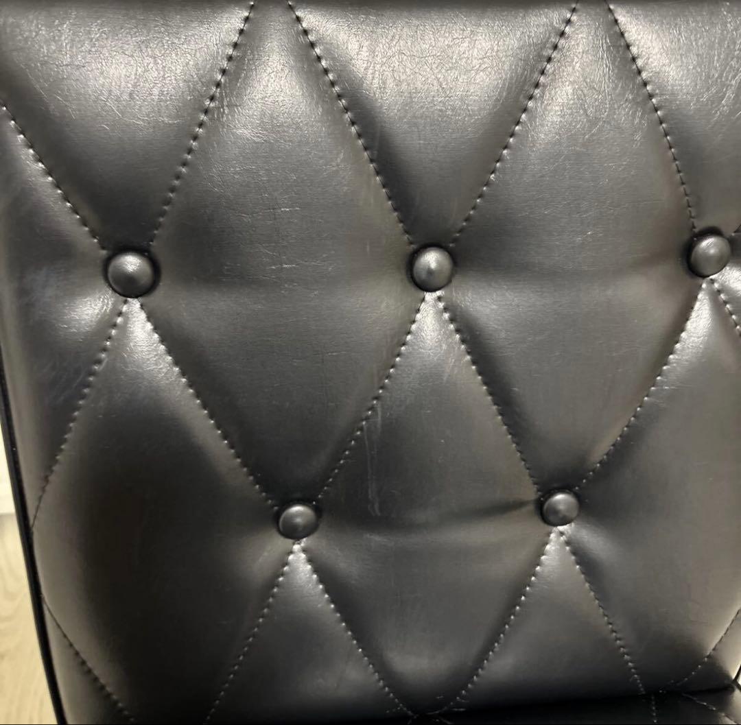 カリモク60 ヴィンテージ 1シーター 椅子 レザー 黒　ダイニングチェア