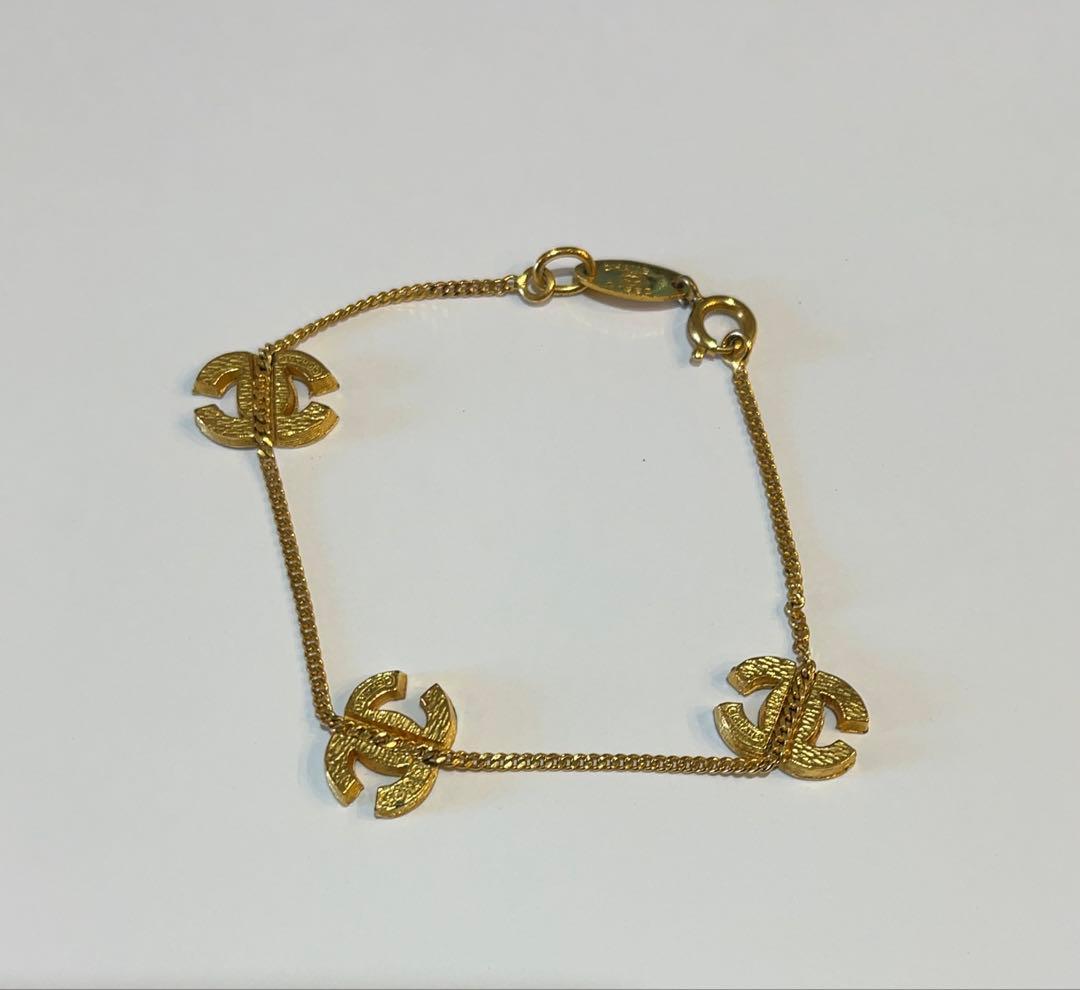 CHANEL シャネル ブレスレット ココマーク ラインストーン 3CC