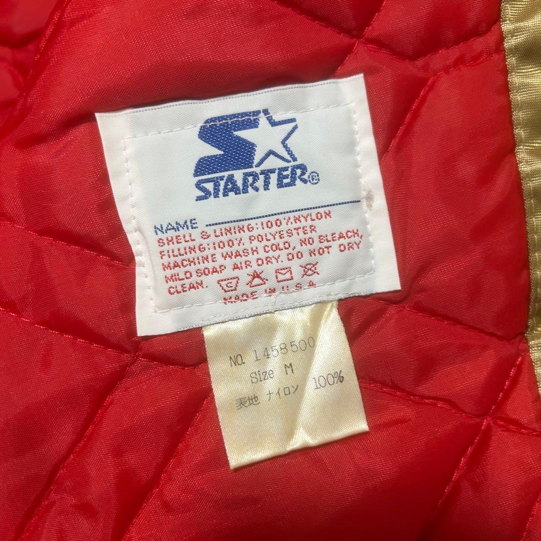 美品 USA製 スターター NFL 49ers ゴールドスタジャン