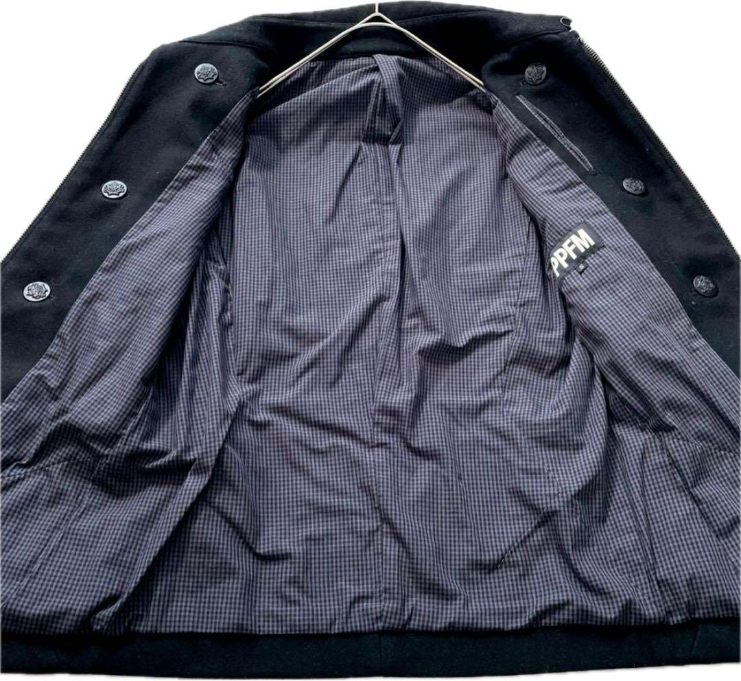 PPFM 金ボタン ナポレオンジャケット pコート y2k ブラック S