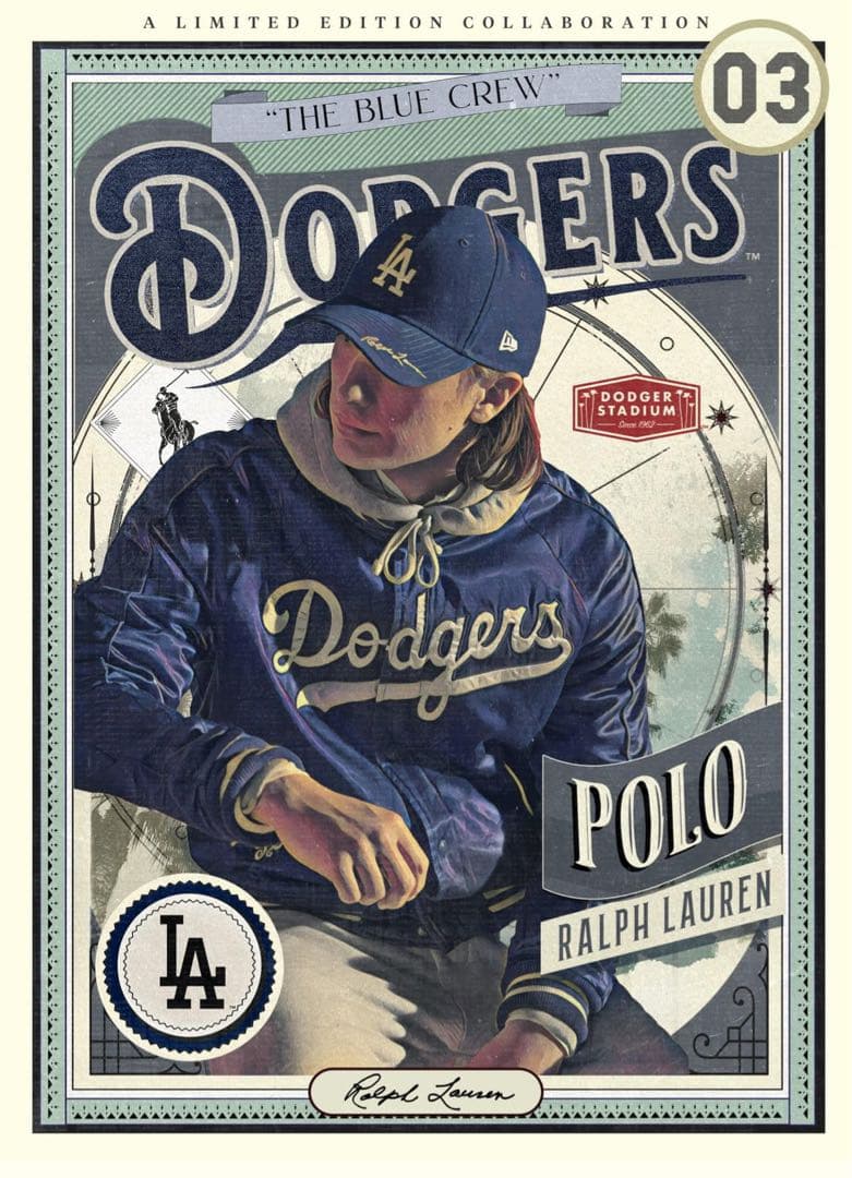 【希少】ポロラルフローレン　MLBコラボスウェット　ドジャース　5 ポロベア