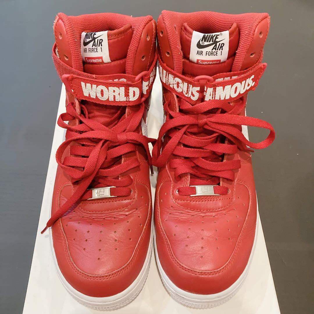 【極美品】ナイキ NIKE × シュプリーム Supreme フォース 赤