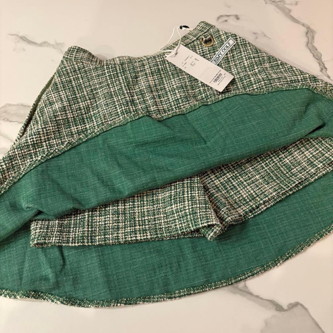 新品 エイミーゴルフ ツイードスカート バケットハット 2点セット M