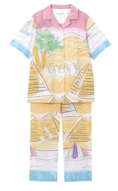 新品タグ付き ツモリチサト パジャマ ルームウェア 春夏 ラクダ リップル M