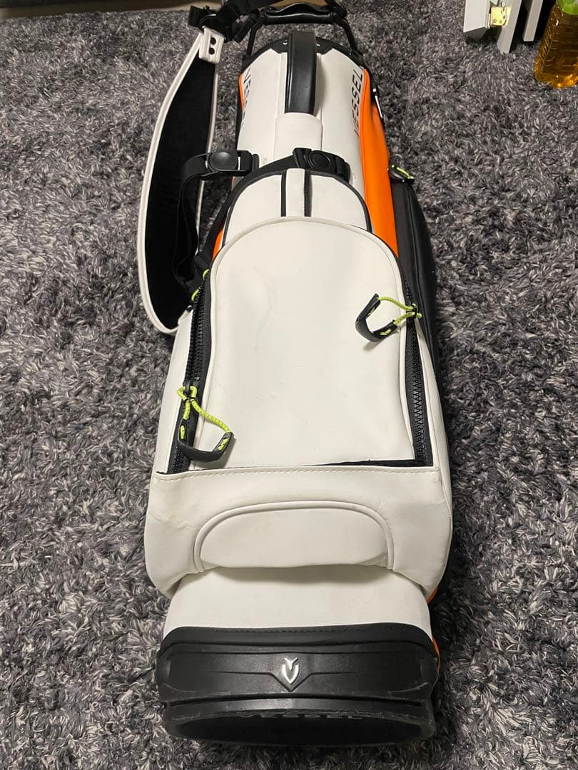 Vessel キャディバッグ ホワイト・オレンジ・ブラック