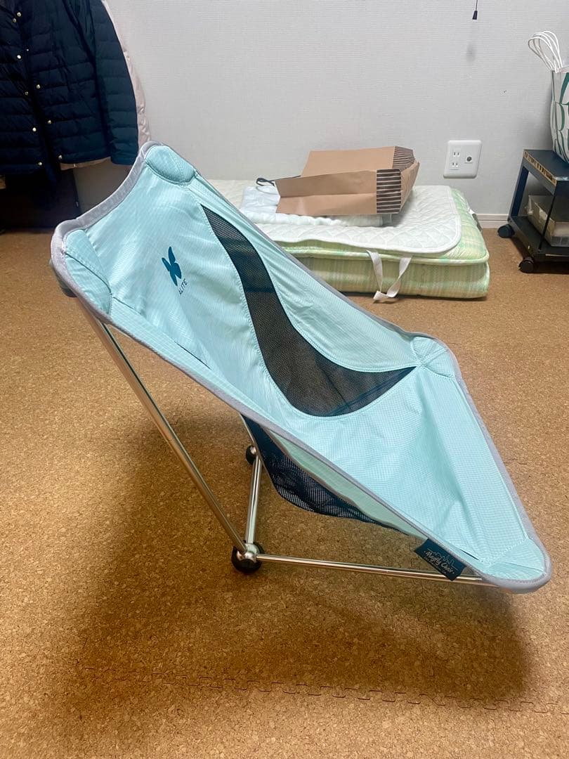 エーライト メイフライチェア 水色 オリジナル ゆるキャン