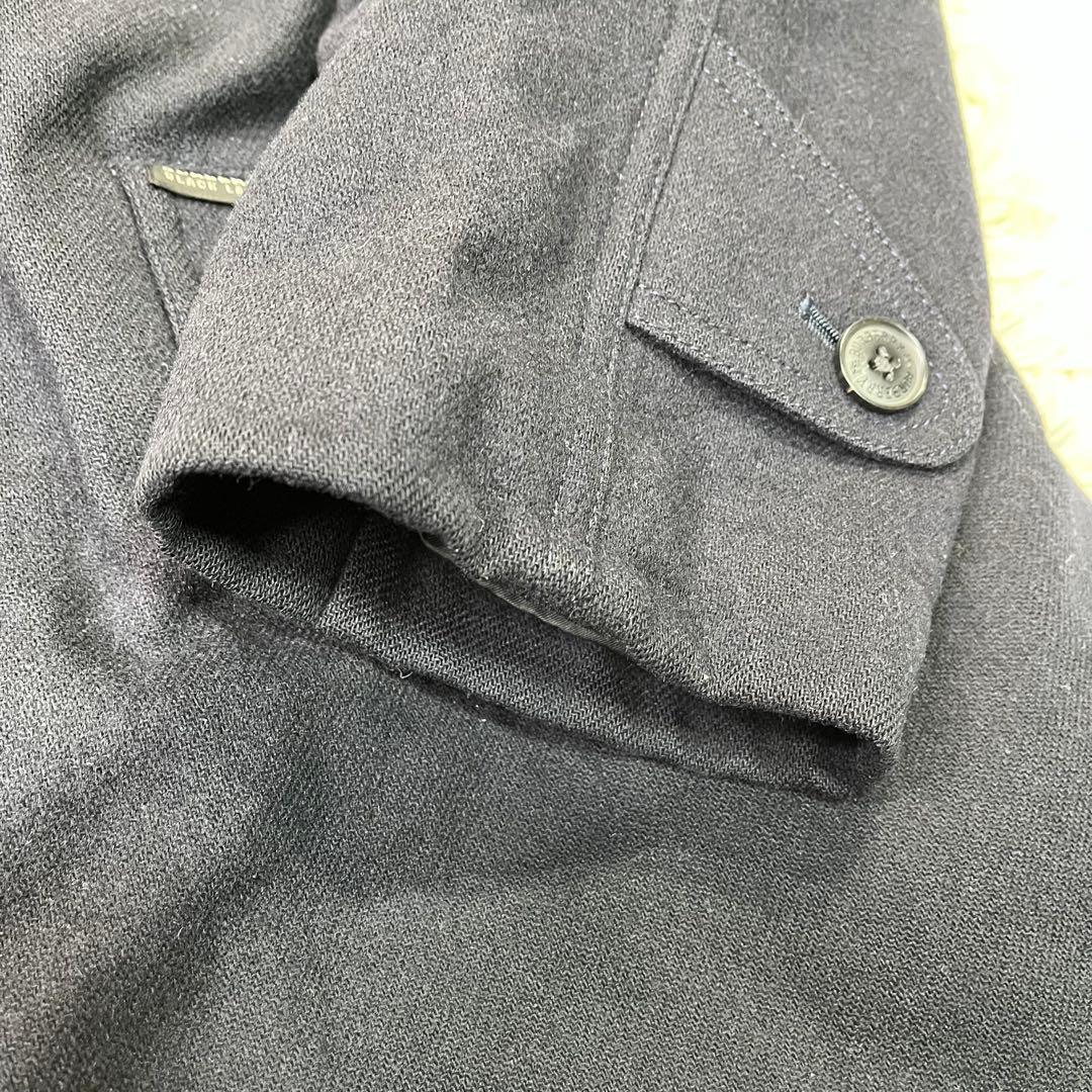 人気✨バーバリーブラックレーベル　中綿チェスターコート　ネイビー　羊毛混　M