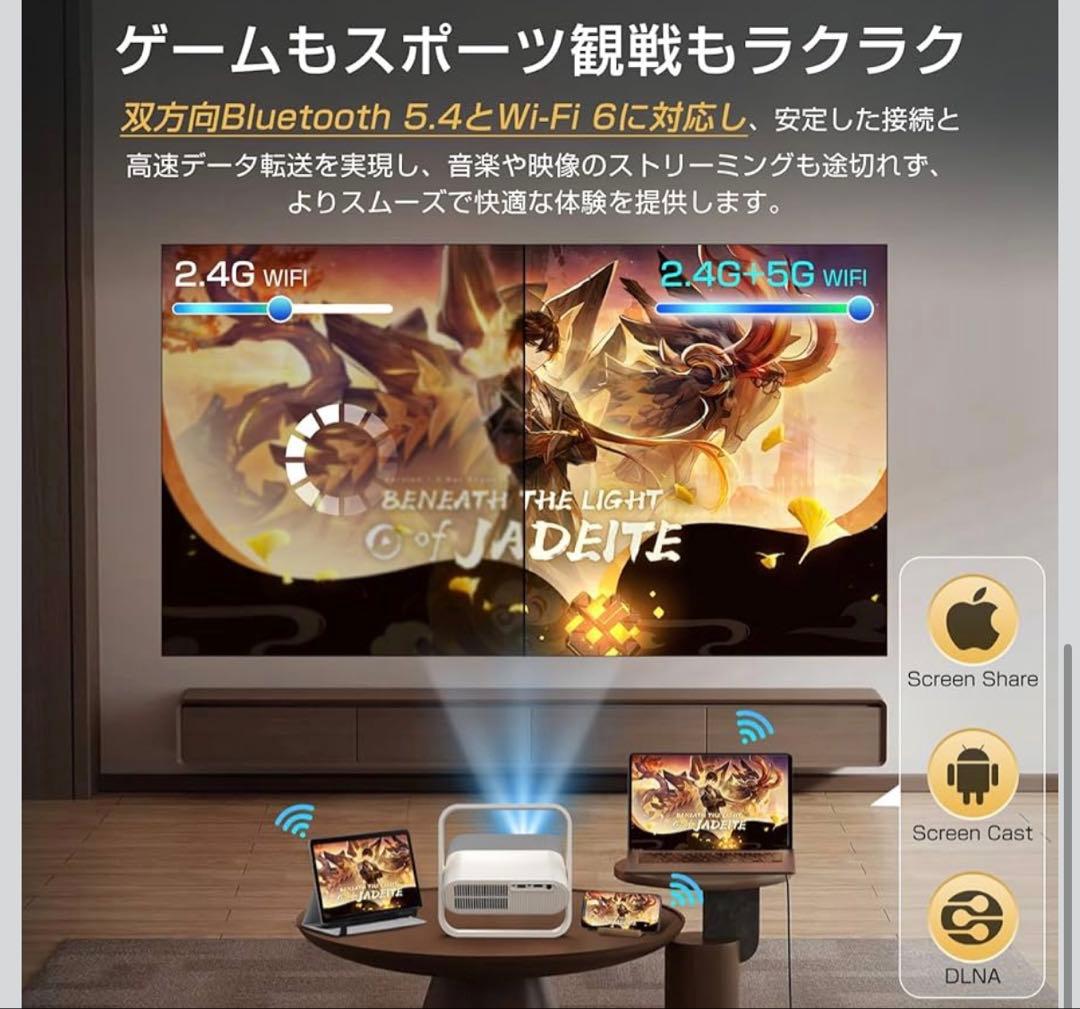 JUUE プロジェクター オートフォーカス　1500ANSI&自動台形補正