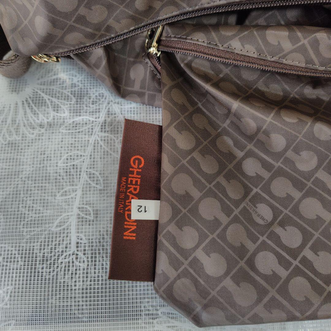 GHERARDINIゲラルディーニ ソフティ軽量ショルダーバック ブラウン