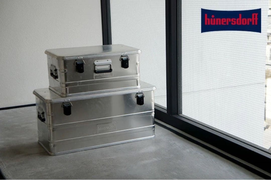 廃盤】Hunersdorff ヒューナースドルフ アルミコンテナ47Lレア - メルカリ