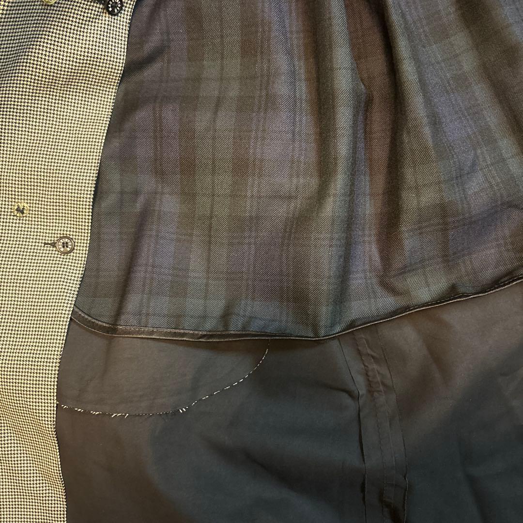 MACKINTOSH ゴム引き　ステンカラーコート 千鳥柄　バルマカーン