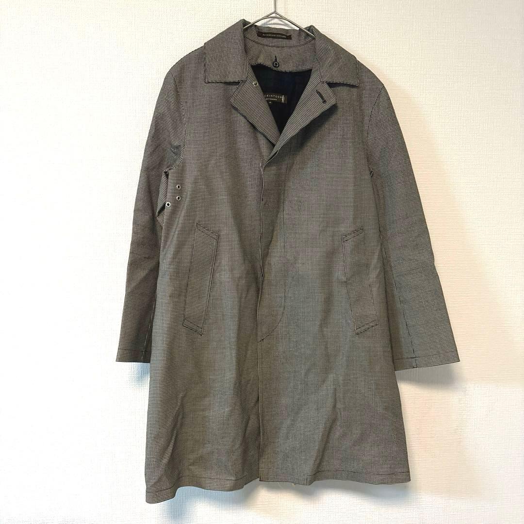 MACKINTOSH ゴム引き　ステンカラーコート 千鳥柄　バルマカーン