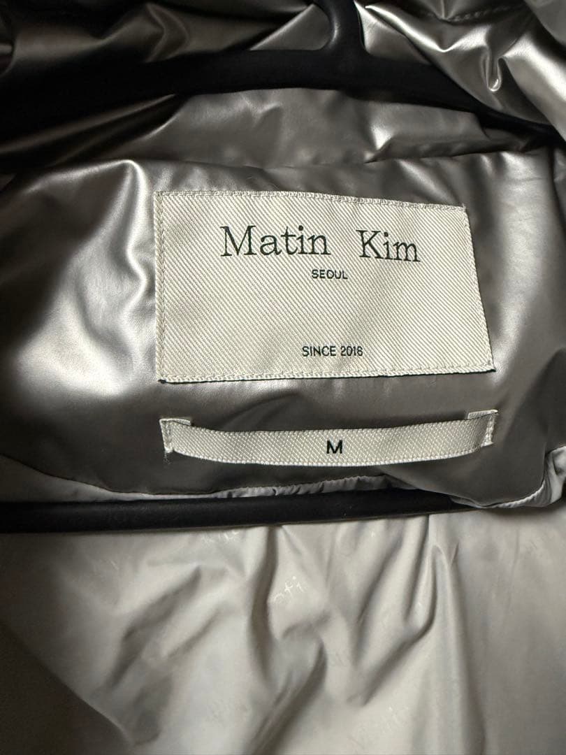 レア】MatinKimダウンジャケット シルバー M 刺繍ロゴ-セレクトショップ