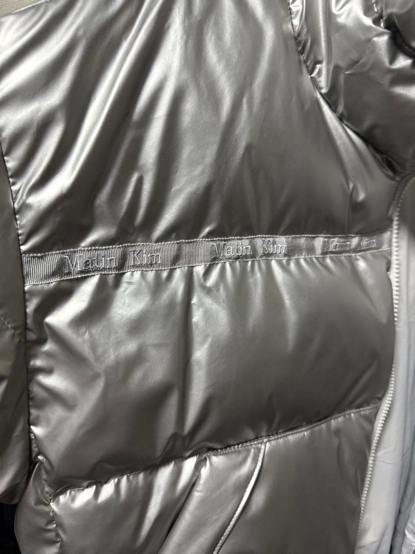 レア】MatinKimダウンジャケット シルバー M 刺繍ロゴ-セレクトショップ
