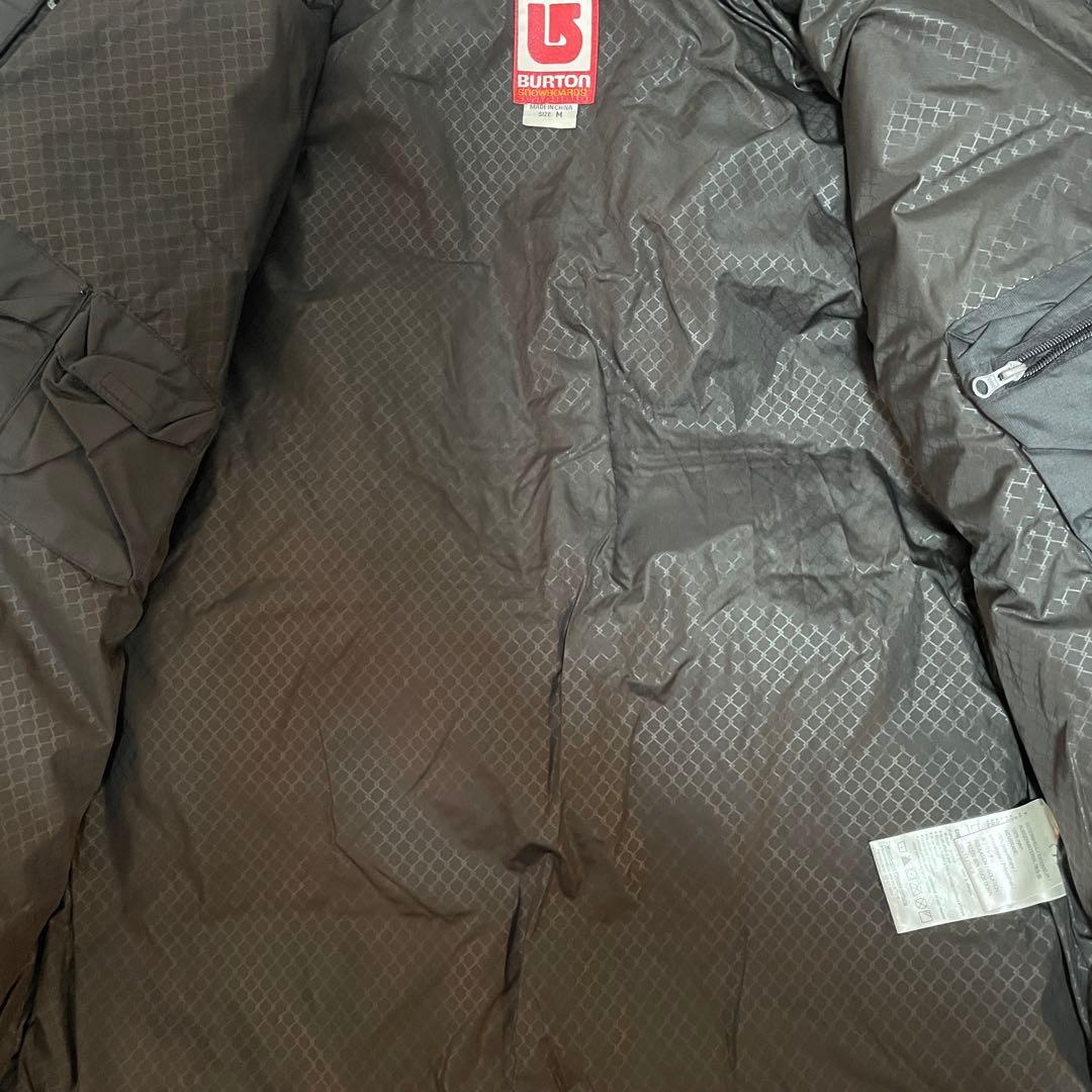 Burtonバートンスキーウェアスノーボードジャケットダウン中綿黒ブラック刺繍