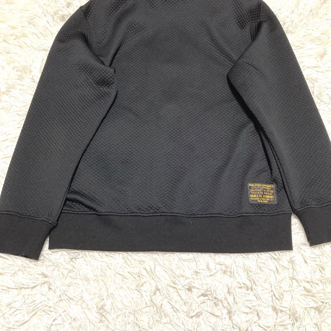 美品✨現行RRL ダブルアールエル　ロゴ　スタジャン　XL ジップジャケット　黒