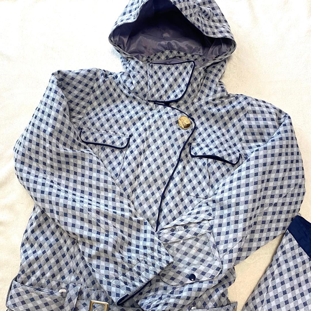 Swivel スウィベル チェック柄フード付きスキーウェア 9号 swivel