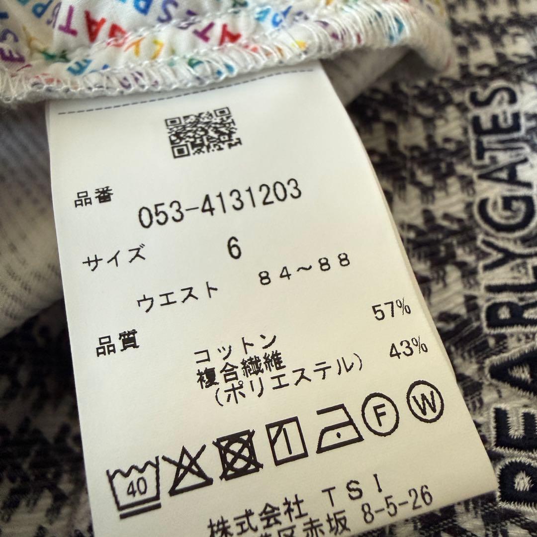 現行モデル　パーリーゲイツ　パンツ　総柄　紺　白　XL〜XXL相当 ネイビー　6