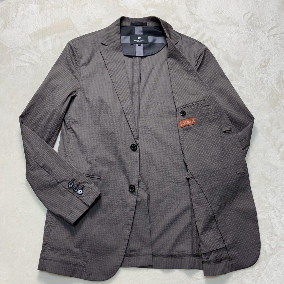 【美品】ブラックレーベルクレストブリッジ テーラードジャケット シアサッカー