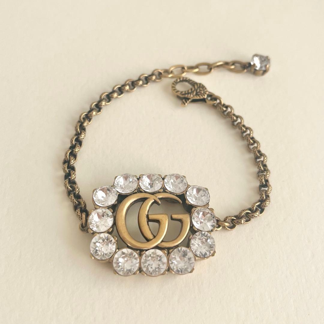 Gucci GGロゴ クリスタルブレスレット