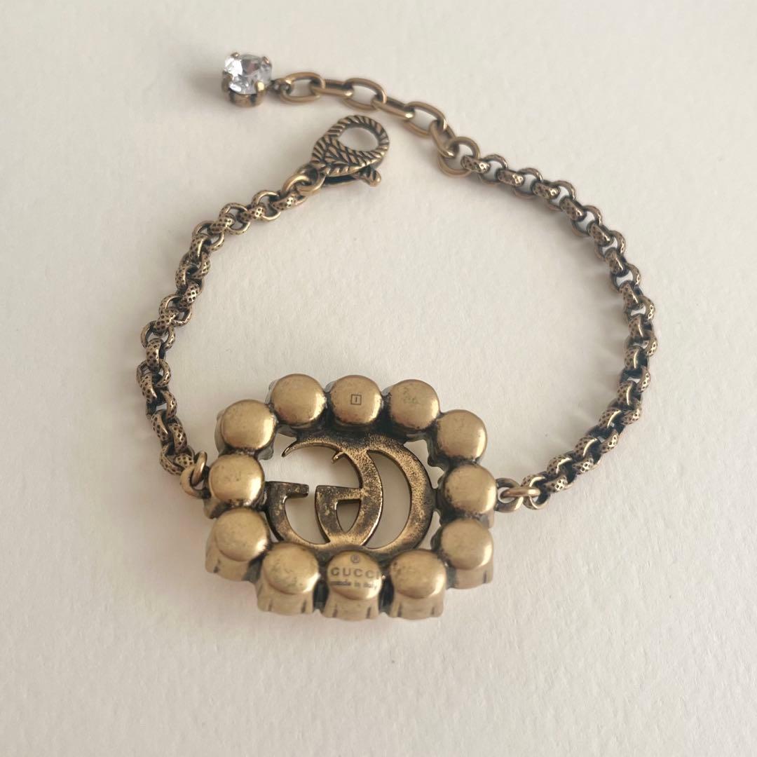 Gucci GGロゴ クリスタルブレスレット