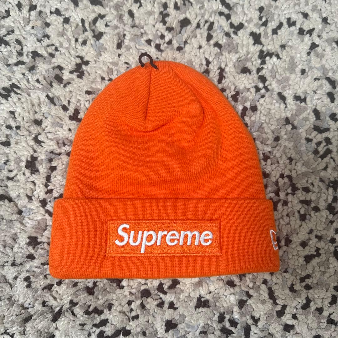 帽子 Supreme New Era Box Logo Beanie \"Orange\"