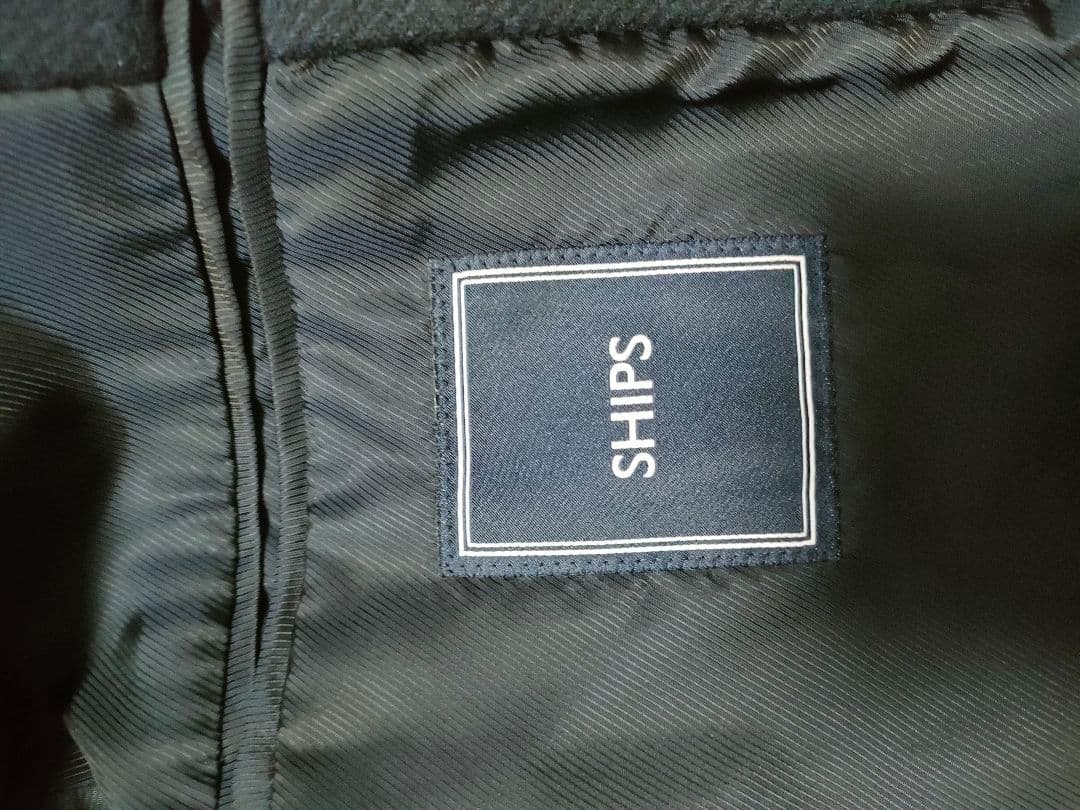 SHIPS SD ウール カーコート　ネイビー　M　シップス