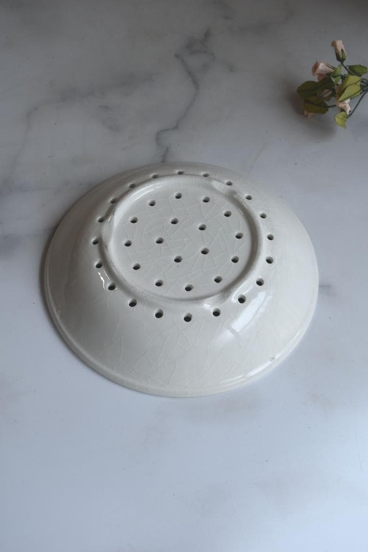 Keme　超美品　白釉　水切り皿　フランスアンティーク