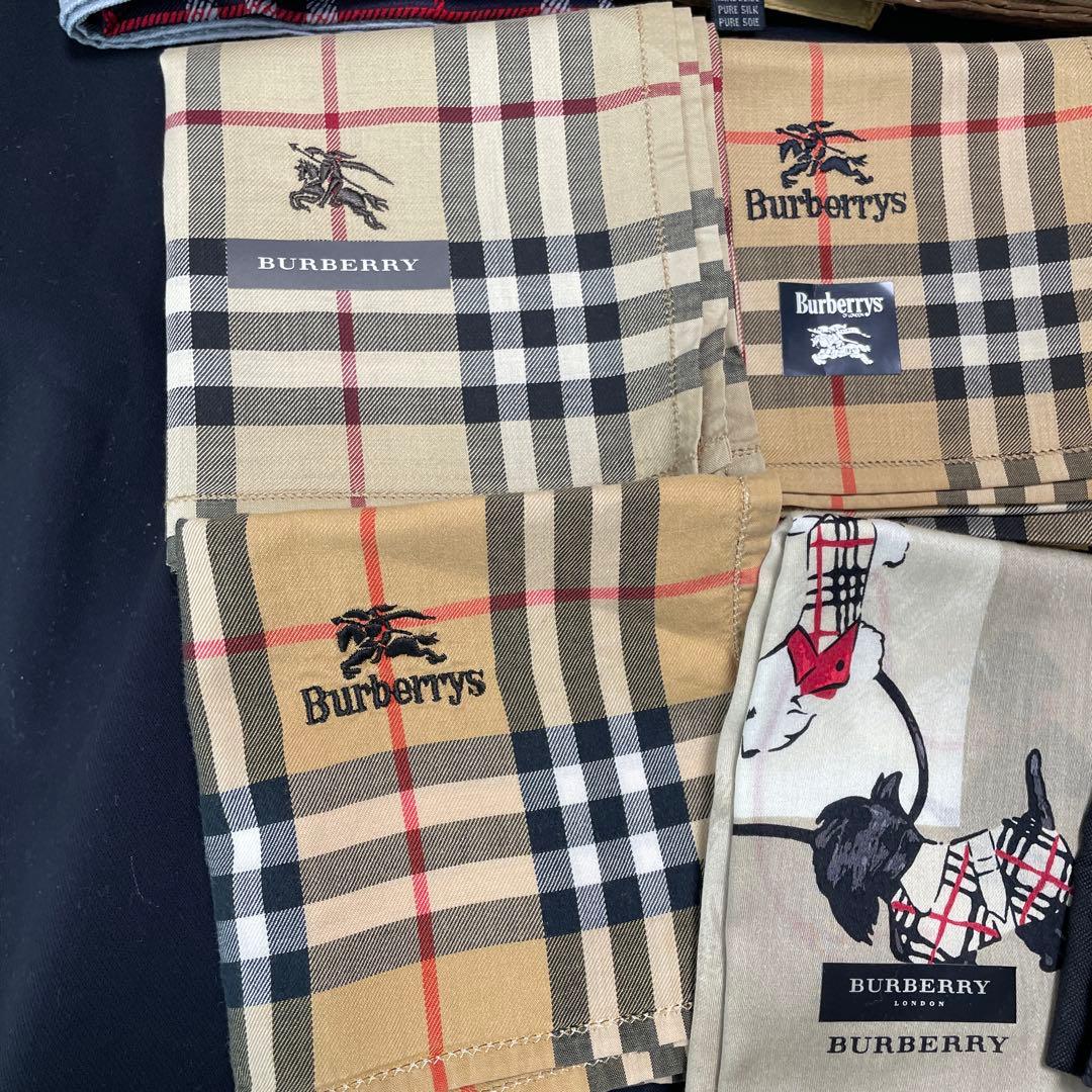 BURBERRY ハンカチ　チェック柄　犬　新品6枚含む　10枚