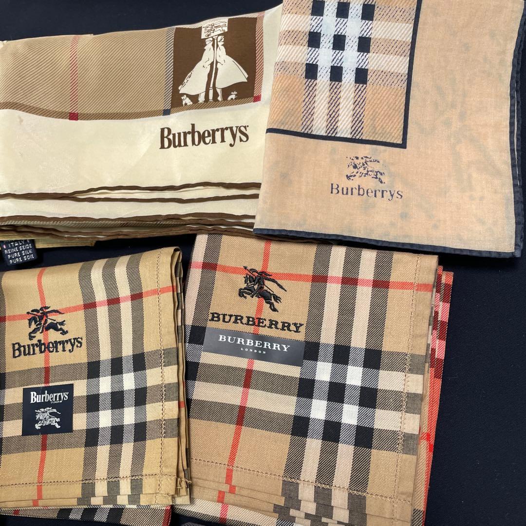 BURBERRY ハンカチ　チェック柄　犬　新品6枚含む　10枚