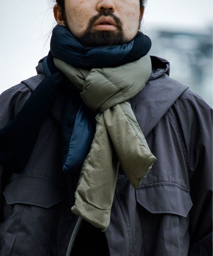 nanamica ナナミカ ダウンマフラー カーキ SUKF250 新品