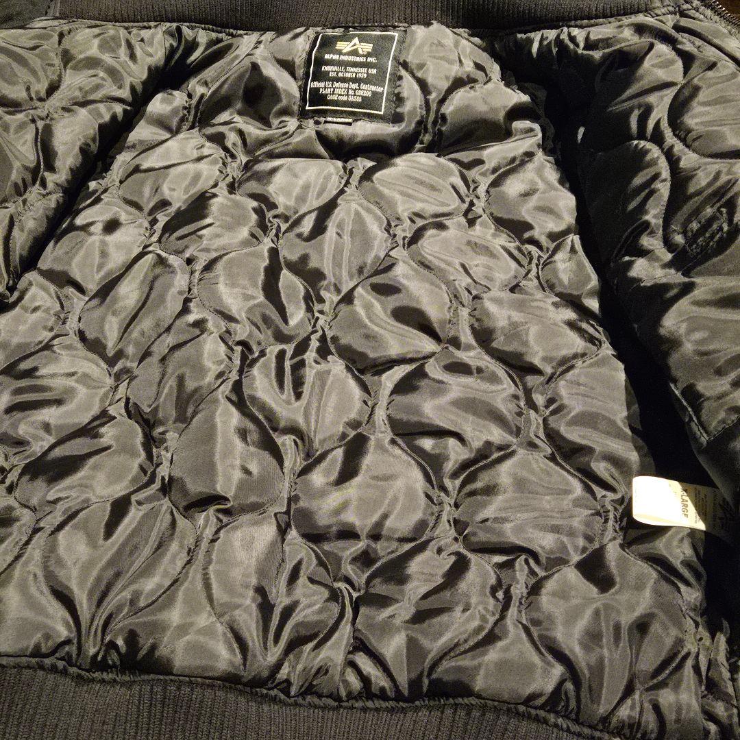 美品　ALPHA INDUSTRIES　アルファ　ミリタリージャケット　XL　黒