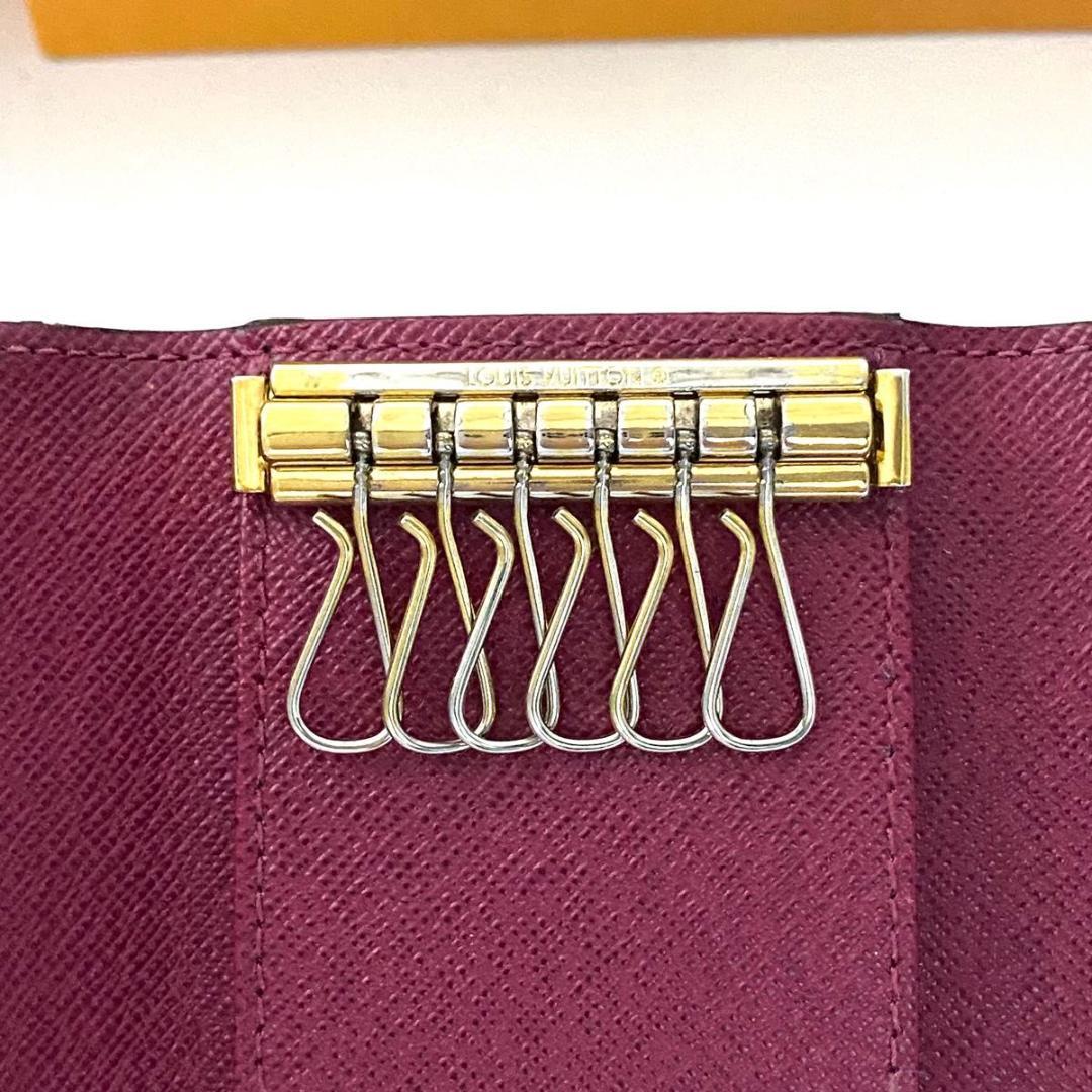 ルイ ヴィトン◎ミュルティクレ6 フューシャ モノグラム キーケース 6連 茶色