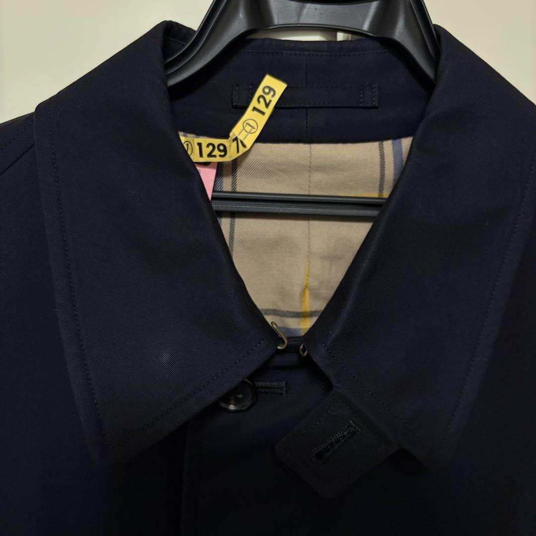 ANATOMICA シングルラグランコート ネイビー 50 クリーニング済