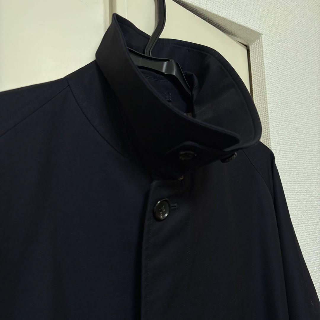 ANATOMICA シングルラグランコート ネイビー 50 クリーニング済