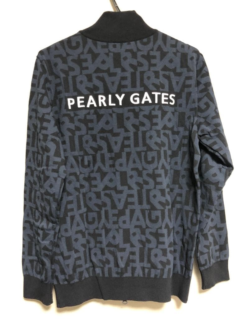 未使用 タグ付 パーリーゲイツ 長袖ジップPGロゴセーター 5 L 紺