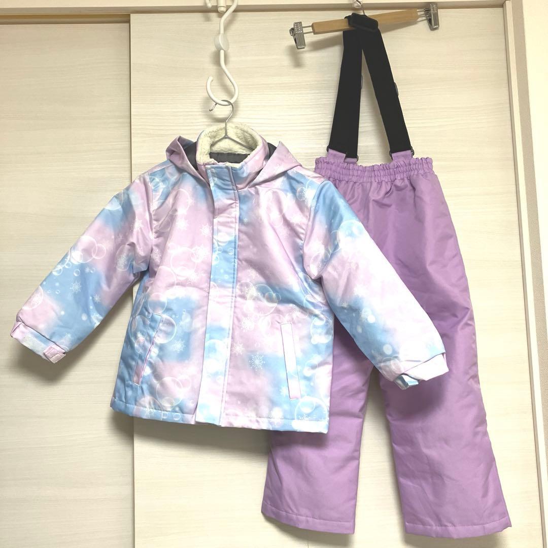 120cm 極美品 スキーウェア スノーボード 上下セットアップ 女の子