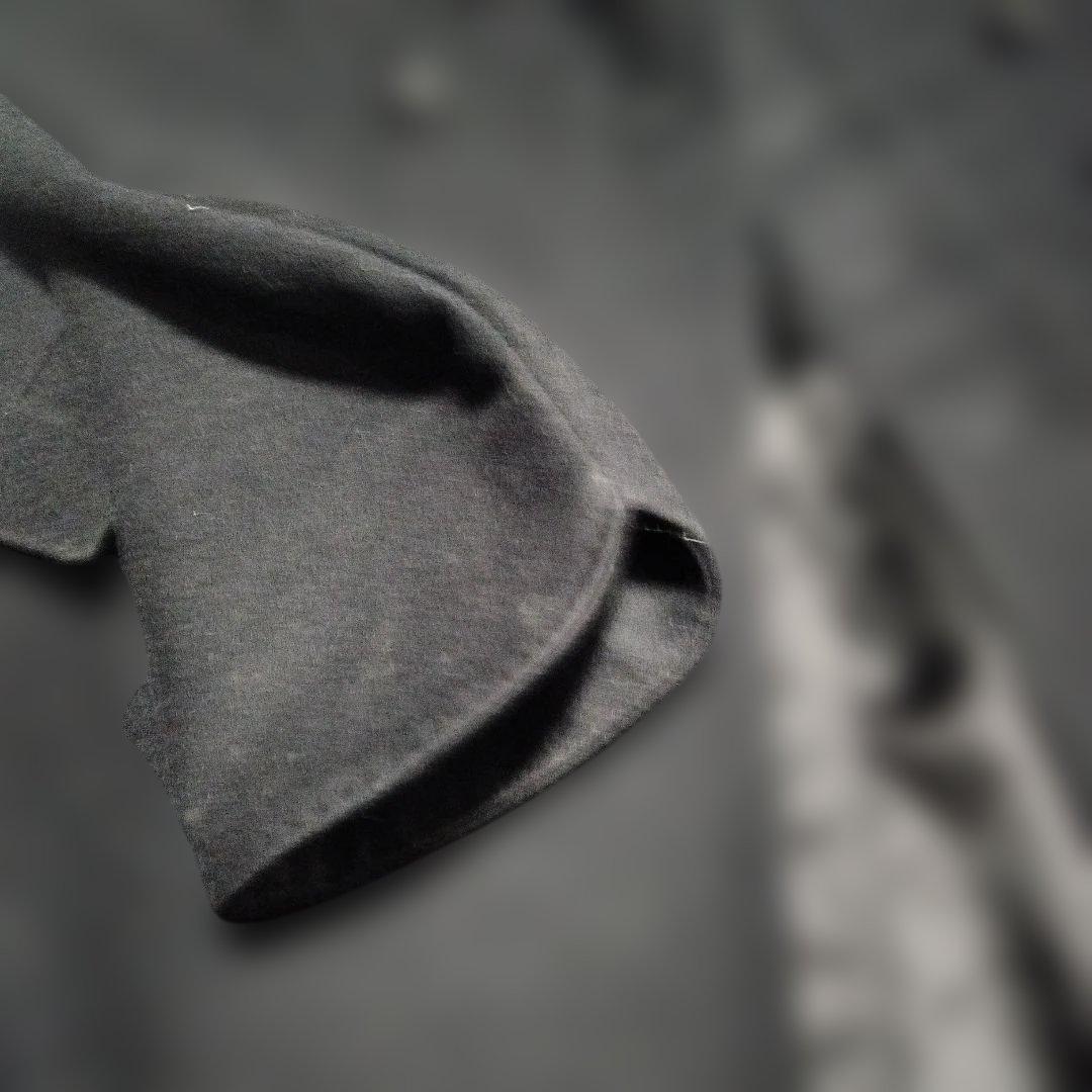 kiminori morishitaブラックダブルブレスト チェスターコート - メルカリ