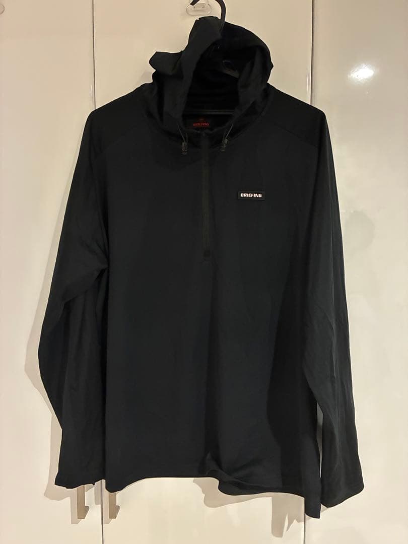 メンズウェア BRIEFING HALF ZIP BLACK XL BRG233M22
