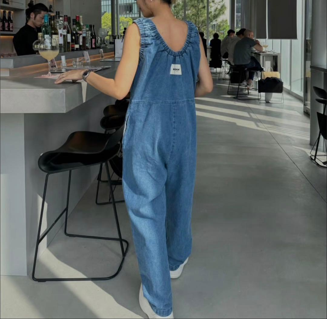 MOKA tag denim coveralls オールインワン デニムサロペ - メルカリ