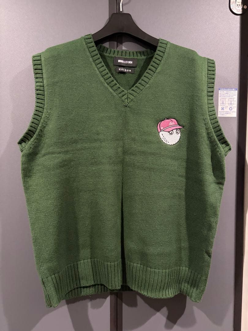 MALBON GOLF × WIND AND SEA コラボ　ベスト　ニット
