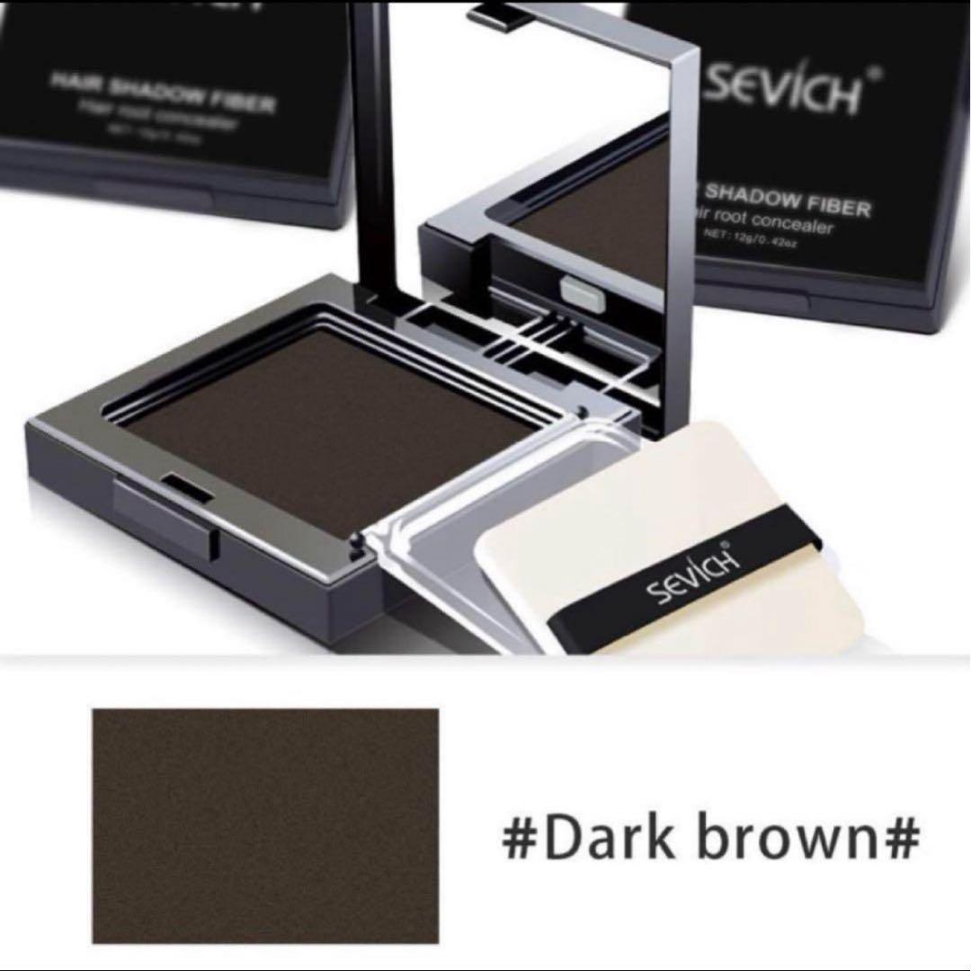 ヘアシャドウ SEVICH ヘアパウダー ダークブラウンミラー付き - メルカリ