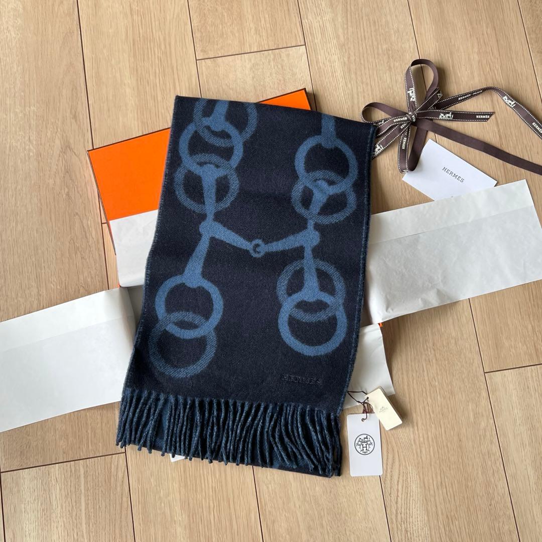 HERMESエルメス 今期 カシミヤ マフラー 《エニー・モール》 新品未使用！
