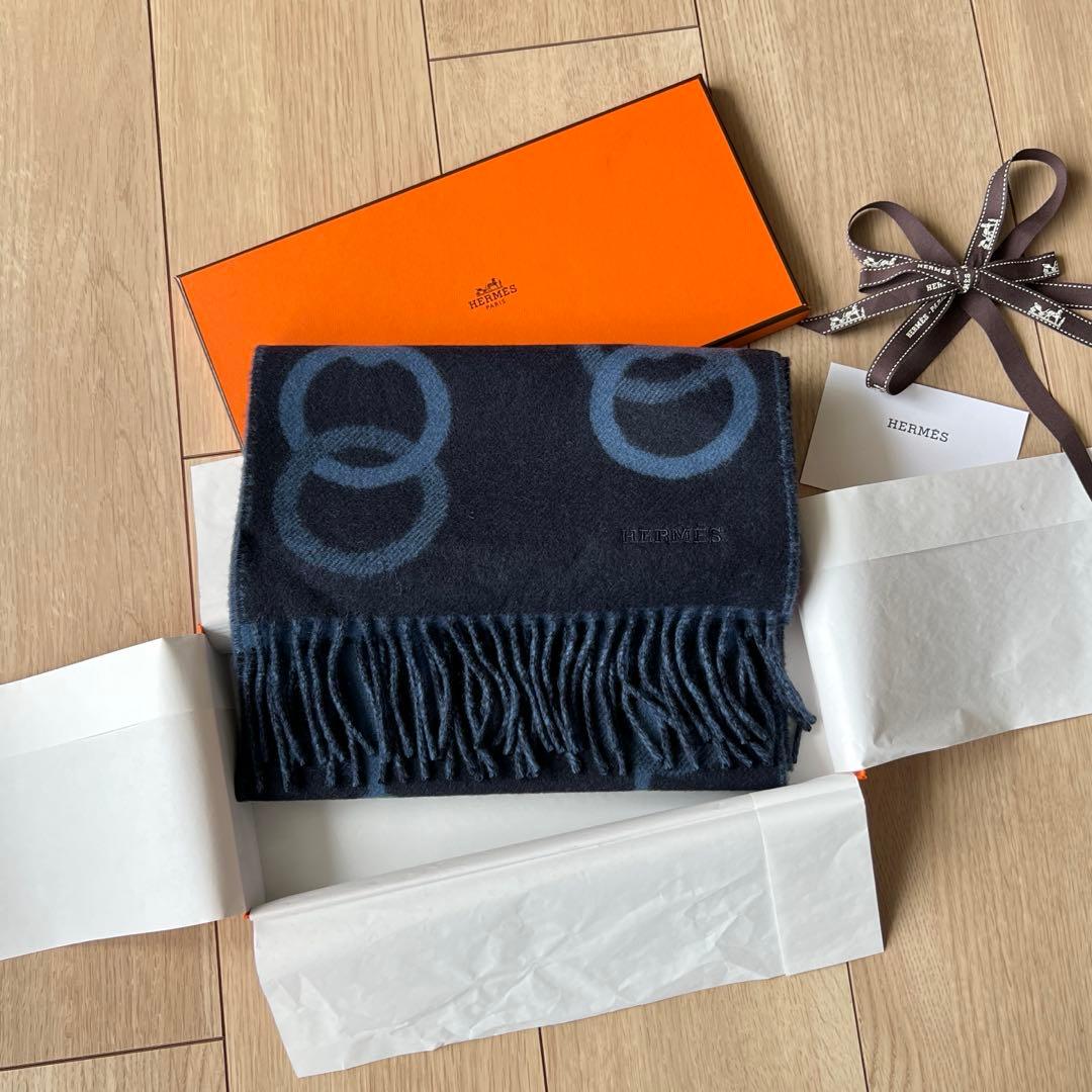 HERMESエルメス 今期 カシミヤ マフラー 《エニー・モール》 新品未使用！
