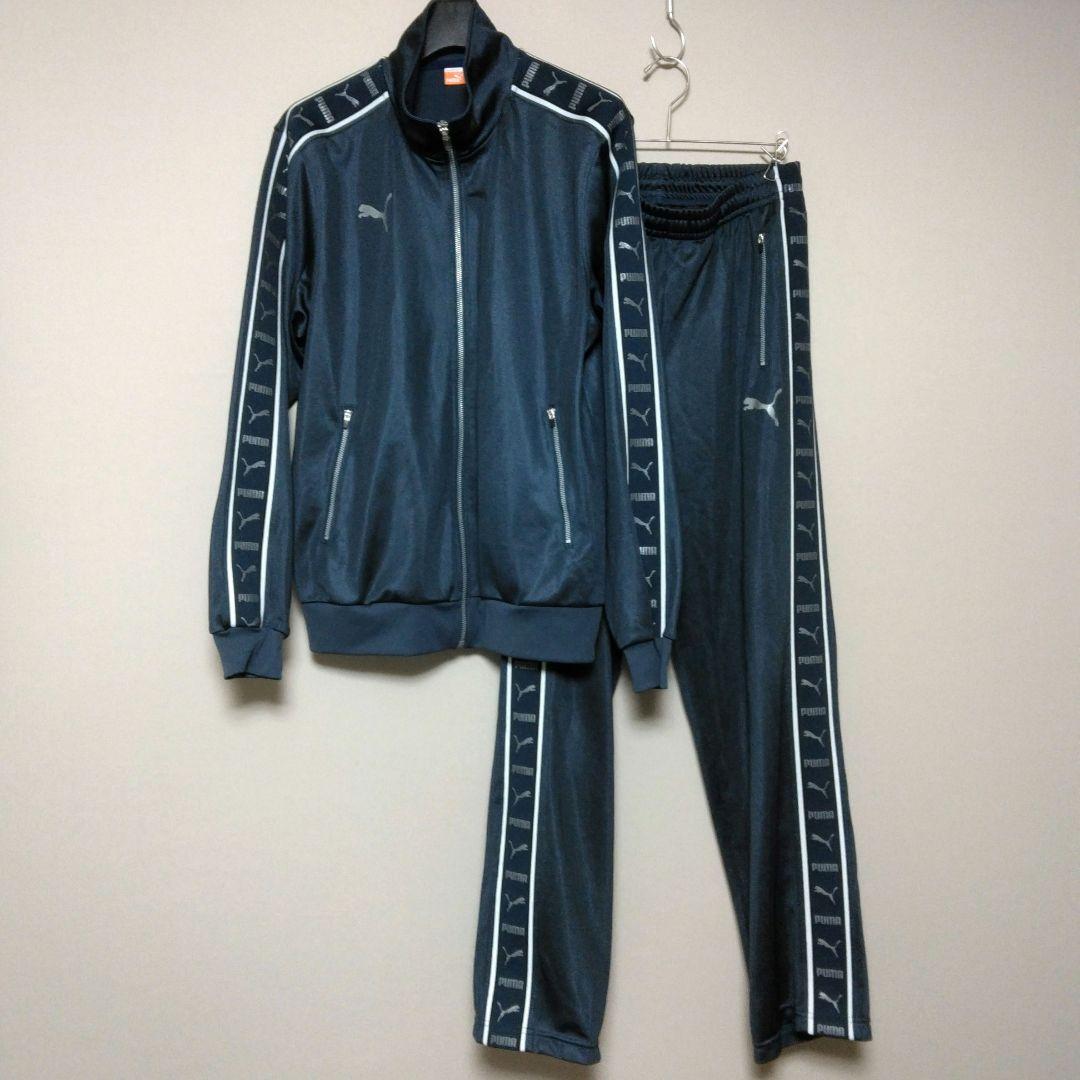 美品】PUMA プーマ ジャージ上下 セットアップ ネイビー LL - メルカリ