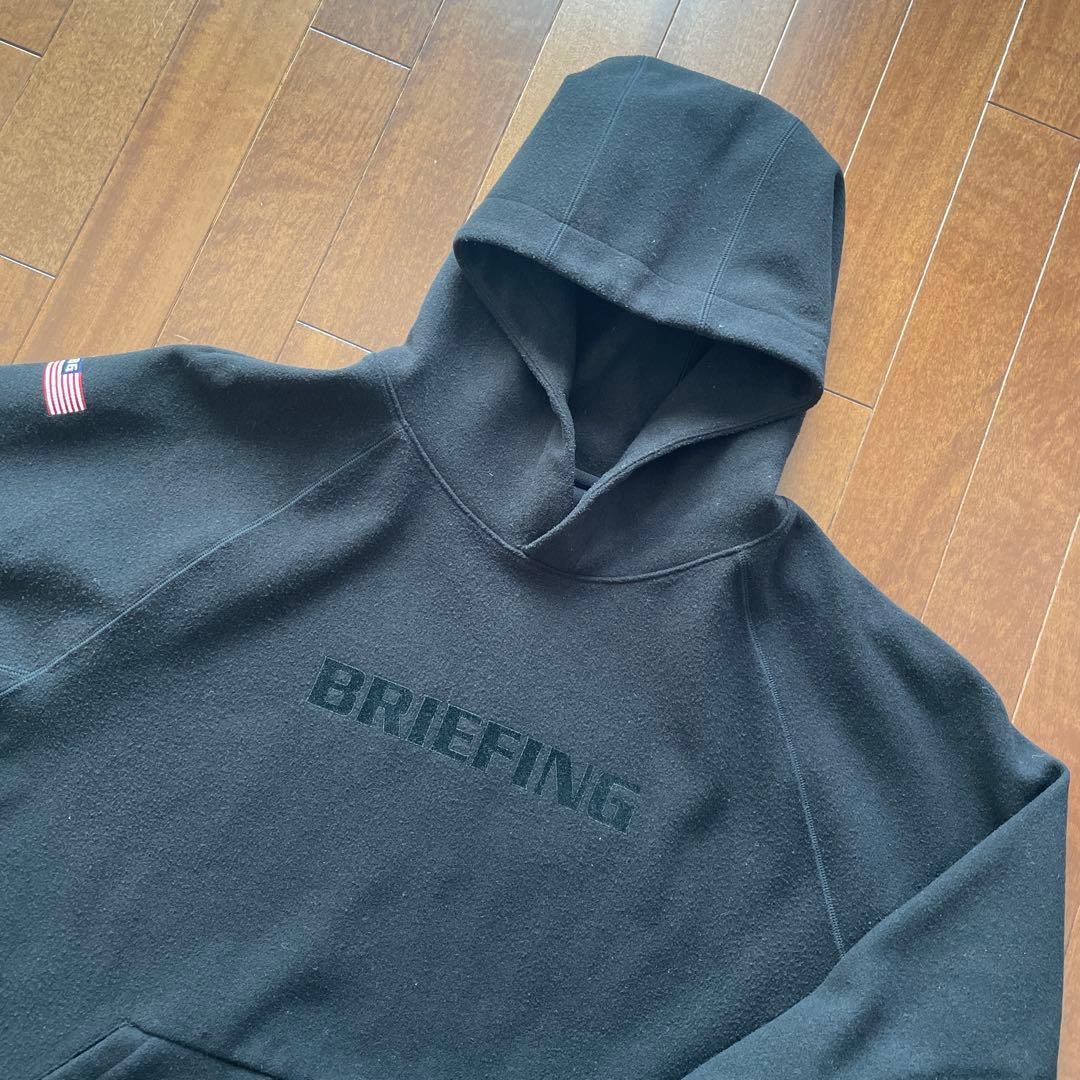 BRIEFING GOLF BRG223M44 L フリースパーカー　ブラック