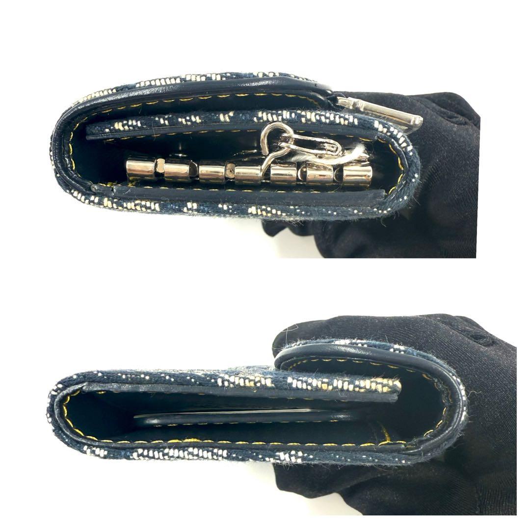 【未使用】Christian Diorトロッター柄サドル　6連キーケース