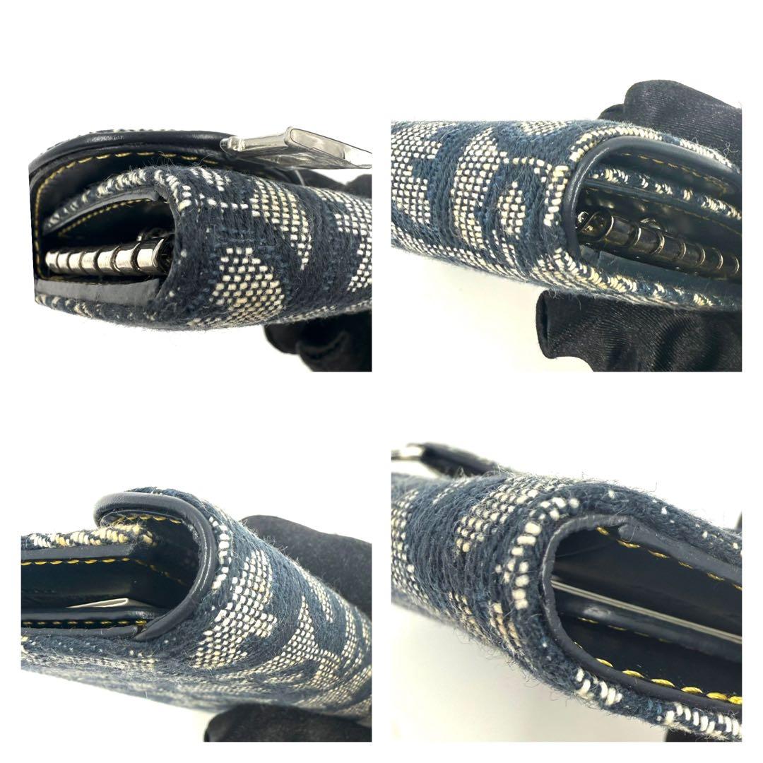 【未使用】Christian Diorトロッター柄サドル　6連キーケース