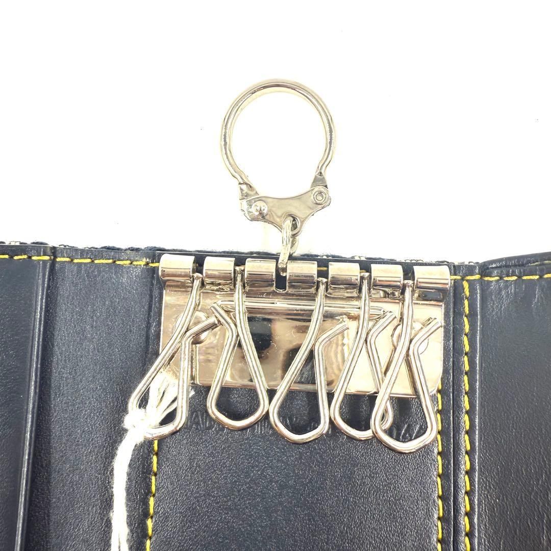 【未使用】Christian Diorトロッター柄サドル　6連キーケース