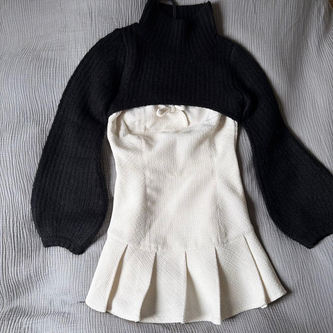 【AQUA】Twiggy tweed mini dress